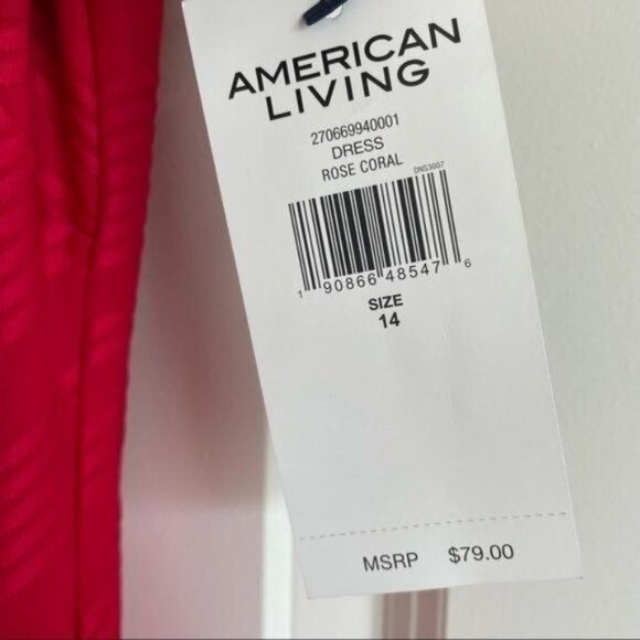 American Living‎ Red Pullover Dress - Size 14 - Picture 8 of 11